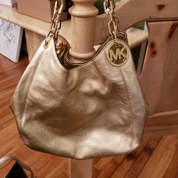Michael Kors Gold Hobo Bag - Picture 1 of 2
